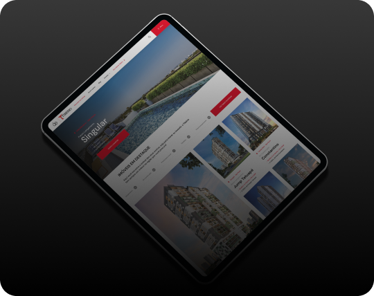 Tibério: desenvolvimento e gestão evolutiva do site através de UX e SEO.